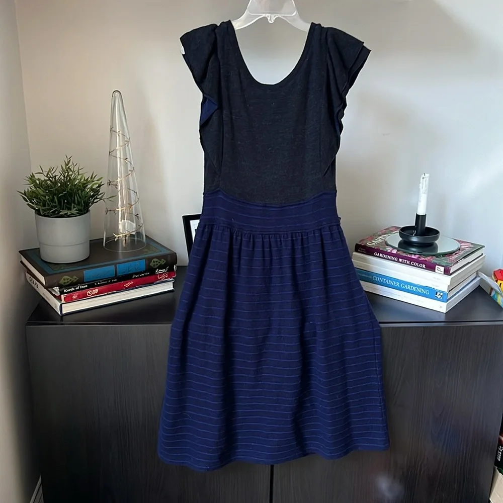 New Anthropology dress in size M and colors dark gray and two shades of blue - Picture 5 of 14
